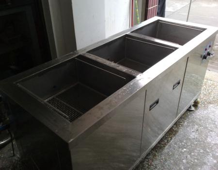 三槽式零件除油超声波清洗机